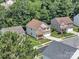Aerial view of the home showing its neighborhood location and manicured lawns at 15203 Oldcorn Ln, Charlotte, NC 28262
