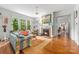 Charming living room with hardwood floors, fireplace, and comfortable seating near bright windows at 1801 E 8Th St, Charlotte, NC 28204