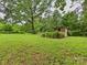 Large backyard with a small shed at 3055 16Th Ne St, Hickory, NC 28601
