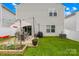 Well-maintained backyard featuring a patio set and a green lawn with a privacy fence at 5204 Belstone Ln, Charlotte, NC 28215
