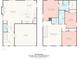 Detailed floor plan of the home, showcasing the layout of rooms on two floors at 5204 Belstone Ln, Charlotte, NC 28215