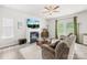 Comfortable living room with fireplace, TV, and cozy furniture at 5204 Belstone Ln, Charlotte, NC 28215