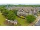 An aerial of a landscaped home with community signage at 809 Ayrshire Ave, Fort Mill, SC 29708
