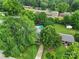 An aerial view of a property with lush greenery, showcasing a tranquil and private neighborhood setting at 842 Cherry S Rd, Rock Hill, SC 29732
