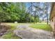 This backyard shows a lot of green space at 925 Rock Grove Church Rd, Salisbury, NC 28146