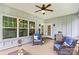 Cozy sunroom furnished with comfortable wicker chairs and ample natural light at 1155 Rudder Cir, Salisbury, NC 28146