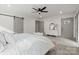 Main bedroom with sliding barn door, closet and dresser at 120 Pinewood Ln, Rock Hill, SC 29730