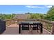 Enjoy outdoor dining on this spacious deck with an elegant black table and chair set at 12214 Bonny Oaks Dr, Cornelius, NC 28031
