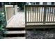 New backyard deck featuring wooden railings and a couple of steps to the lawn at 1250 Hampton Grace Ave, Lancaster, SC 29720