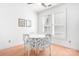 Eat-in dining room featuring large windows and a ceiling fan at 14923 Almondell Dr, Huntersville, NC 28078