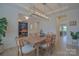 Spacious dining area with hardwood floors and stylish lighting at 15216 Shallow Ridge Rd, Charlotte, NC 28278