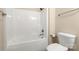 Bathroom featuring a clean white stand-up shower and toilet at 207 Crystal Springs Ln, Shelby, NC 28150