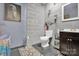 Basement bathroom featuring concrete walls and painted floors at 267 Ikerd Se Dr, Concord, NC 28025