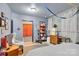 Unfinished basement featuring finished flooring and curtains at 267 Ikerd Se Dr, Concord, NC 28025