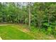 Lush green backyard with a line of trees and wooded backdrop for privacy at 501 Old Speedway Nw Dr # 1, Concord, NC 28027