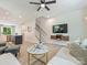 Open-concept living room and kitchen with modern decor and hardwood floors at 513 Cubitt Ct, Charlotte, NC 28205