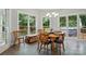 Bright breakfast nook features large windows offering verdant views of the outdoors at 6324 Old Fox Hunt Ln, Mint Hill, NC 28227