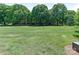 Expansive backyard with lush green grass and mature trees on a sunny day at 6817 Dumbarton Dr, Charlotte, NC 28210