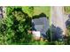 Aerial view of the property showcasing a green lawn, lush trees, and well-maintained home at 73 20Th Sw Ave, Hickory, NC 28602