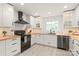 Modern kitchen featuring stainless steel appliances, an oven, and bright white cabinets and counters at 9004 Lauriston Pl, Mint Hill, NC 28227