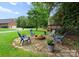 Inviting backyard fire pit with comfortable seating, ideal for relaxing and entertaining guests at 901 Brighton Dr, Kannapolis, NC 28081