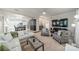 Spacious living room offering a fireplace, plush seating, and an open layout to the dining area at 9920 White Cascade Dr, Charlotte, NC 28269