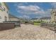 Spacious backyard boasts stone patio with picnic table, fire pit, and a hot tub for relaxation at 1048 Harbor Bay Dr, Indian Land, SC 29707