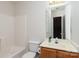 Well-maintained bathroom features a single sink and a bathtub-shower combo at 10548 English Setter Way, Charlotte, NC 28269