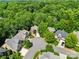 Aerial view of Ivy Hall neighborhood surrounded by lush greenery and mature trees at 10607 Newberry Park Ln, Charlotte, NC 28277