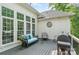 Exterior view of deck featuring white siding, grill, and ample seating space at 10874 Rise Ln, Fort Mill, SC 29707