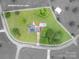 A full aerial view showing property boundaries, a home, and a private pool at 112 Ocean Dr, Shelby, NC 28152