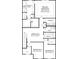 Upstairs floor plan includes primary bedroom, bath, two additional bedrooms, laundry, and flex space at 1229 Margo Mannor Dr, Fort Mill, SC 29708