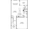 Layout featuring open concept kitchen, dining, and living spaces with a garage and covered porch at 1229 Margo Mannor Dr, Fort Mill, SC 29708