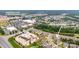 Aerial view of neighborhood showing restaurants and grocery store close by at 150 W Morehouse Ave, Mooresville, NC 28117