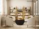 Inviting living room boasts stylish chairs, a modern coffee table, and shelving for displaying decor at 4230 Skyboat Cir, Fort Mill, SC 29715