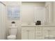 Clean bathroom showcasing a double vanity, neutral tones, and modern fixtures at 4262 Skyboat Cir, Fort Mill, SC 29715