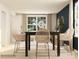 Inviting dining area with a table, stylish chairs, and view of the backyard at 4262 Skyboat Cir, Fort Mill, SC 29715