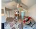 Spacious living room with vaulted ceilings, hardwood floors, and seamless flow to the kitchen at 4317 Waxhaw Indian Trail Rd, Indian Trail, NC 28079
