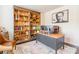 Home office featuring built-in shelving, a large desk, and decor at 5130 Watersail Way, Clover, SC 29710