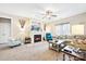 Cozy living room features a fireplace and a large window at 620 River Birch Dr, Salisbury, NC 28146