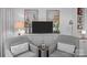 Charming living area with built-in cabinets, comfortable seating, and stylish decor provides a cozy and inviting atmosphere at 630 Calvert St # 111, Charlotte, NC 28208