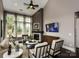 Bright living room with fireplace, large windows, and comfortable seating at 6510 Honeymeade Cir, Charlotte, NC 28277