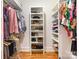 Walk-in closet features built in shelving and hanging space to organize your wardrobe at 6639 Camp Creek Rd, Lancaster, SC 29720