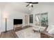 Living room with vaulted ceilings and a large window leading to outdoors at 6639 Camp Creek Rd, Lancaster, SC 29720