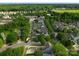 Community aerial view showing the lush, green landscaping surrounding the residential area at 14034 Holly Springs Dr, Huntersville, NC 28078