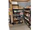 Basement storage area with metal shelving, ideal for organizing and maximizing space at 1427 Kinks Ln # 47, Maiden, NC 28650