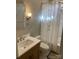 Bathroom featuring a marble-tiled shower and modern vanity with an undermount sink at 1427 Kinks Ln # 47, Maiden, NC 28650