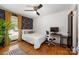 Bedroom featuring a bed with a ceiling fan and a study/desk space near the window at 2298 Wintercrest Dr, Rock Hill, SC 29732