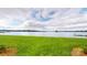 A beautiful backyard with lush green grass, leading to a serene lake view at 401 Lake Club Dr, Rock Hill, SC 29732