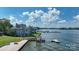 Waterfront condo community featuring a pier, boat slips, and lush landscaping with lake views at 401 Lake Club Dr, Rock Hill, SC 29732